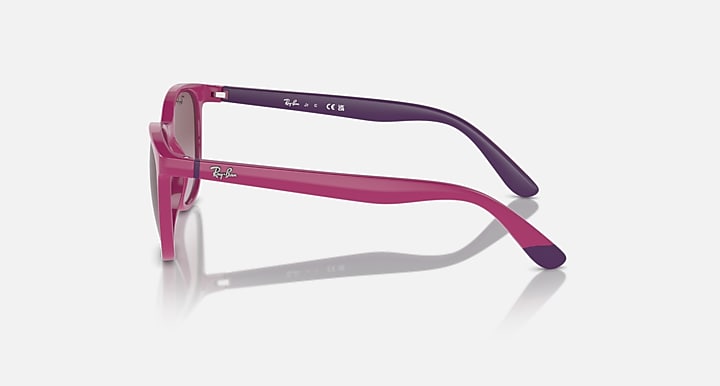 Purple sunglasses with mauve lenses and dark purple arms