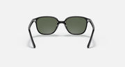 Dark green lens cat-eye sunglasses with dark frame and clear temple tips