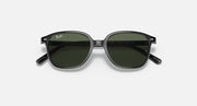 Dark lens cat-eye sunglasses with black frame and sculpted temple arms