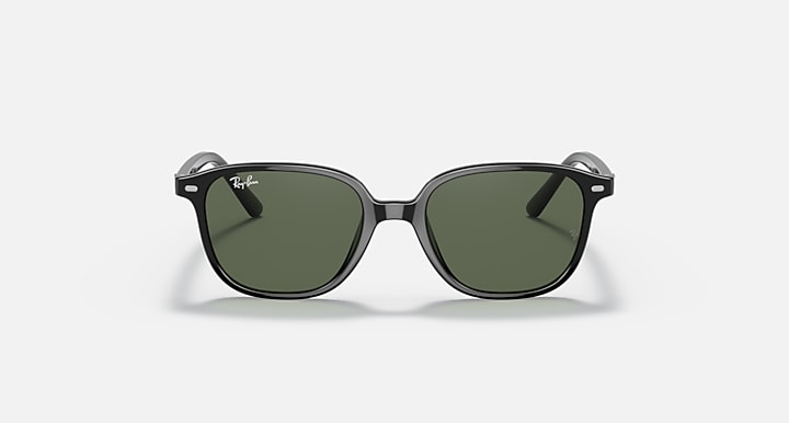 Dark green lens cat-eye sunglasses from front angle with dark frame details
