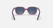 Ray-Ban RJ9093S sunglasses, transparent pink frame with blue gradient lenses