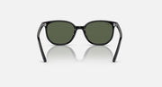 Ray-Ban Elliot sunglasses with dark green lenses and transparent dark frame