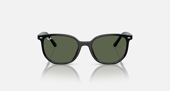 Ray-Ban Elliot cat-eye sunglasses with dark green lenses and black frame