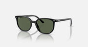 Ray-Ban Elliot square sunglasses with dark green lenses and black frame
