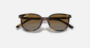 Ray-Ban Elliot sunglasses with brown lenses and havana frame, angled view