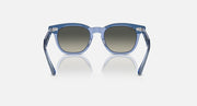 Ray-Ban RJ9098SF sunglasses front view in light blue with dark, tinted lenses