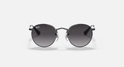 Ray-Ban round sunglasses with dark frame and dark gray gradient lenses