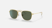 Ray-Ban gold-tone sunglasses with dark green lenses and square frames