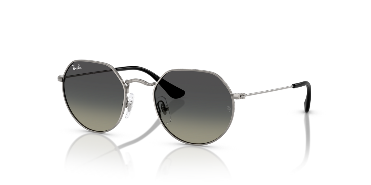 Round metal sunglasses with dark mirrored lenses and thin silver frame