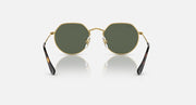 Ray-Ban Junior Jack sunglasses with gold frame, dark green round lenses