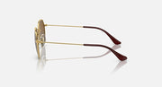 Ray-Ban Junior Jack sunglasses with gold frame and dark tortoise-style temple tips
