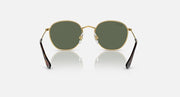 Ray-Ban Junior round sunglasses with dark green lenses and gold-tone metal frame