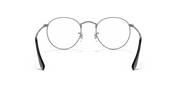 Ray-Ban round metal prescription eyewear frames, gunmetal with dark temple tips