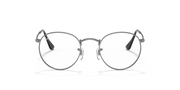 Ray-Ban round metal prescription eyewear frames, gunmetal front view
