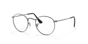 Ray-Ban round metal prescription eyewear frames, gunmetal with dark arms