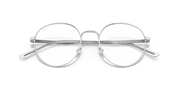 Ray-Ban RX3681V prescription eyeglass frames, silver round lenses, engraved metal arms
