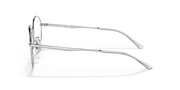 Ray-Ban RX3681V prescription eyeglass frames, silver round metal, side profile, thin temples