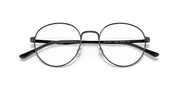 Ray-Ban RX3681V round prescription frames with transparent lenses, silver metal and burgundy temple tips