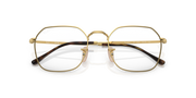 Gold and dark tortoise prescription eyewear frames, front view with horizontal bar