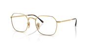 Gold-tone prescription eyewear frames, angled view with dark temple tips