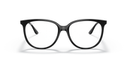Ray-Ban RX4378V prescription eyeglass frames, black full-rim front view
