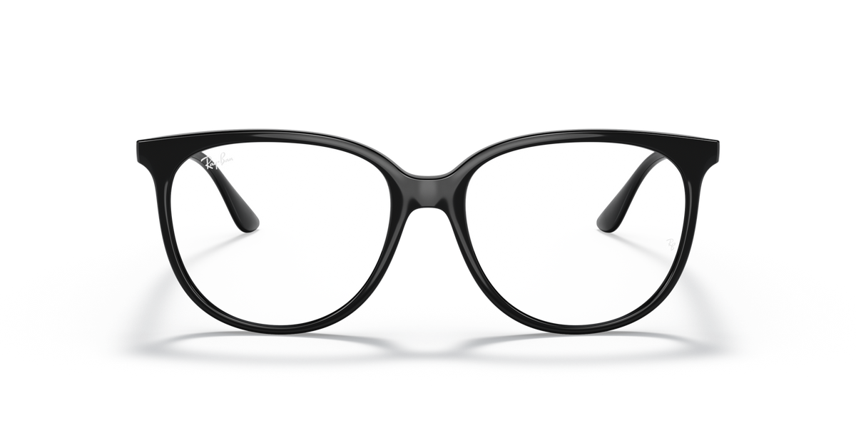 Ray-Ban RX4378V prescription eyeglass frames, black full-rim front view