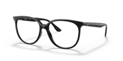 Ray-Ban RX4378V prescription eyeglass frames, black full-rim with angled profile