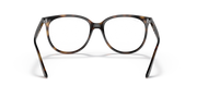 Ray-Ban prescription eyewear frames, dark tortoise/brown front view, rounded lenses