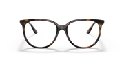 Ray-Ban prescription eyewear frames, dark tortoise/brown full-rim, round lenses