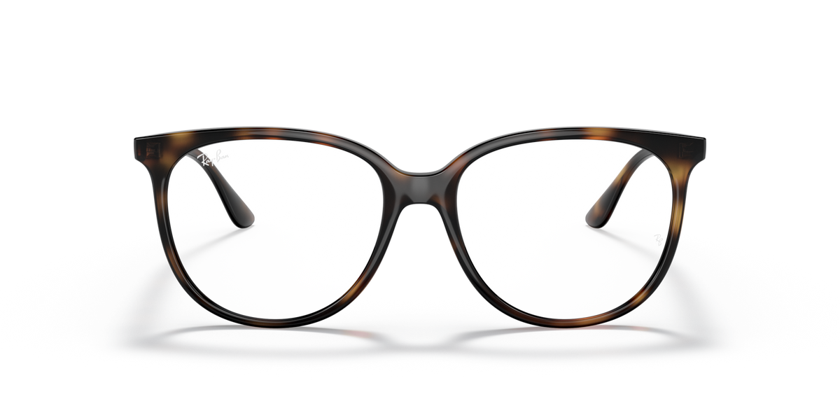 Ray-Ban prescription eyewear frames, dark tortoise/brown full-rim, round lenses