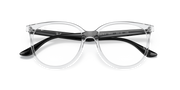 Ray-Ban prescription eyewear frames, clear front with black accents, round lenses