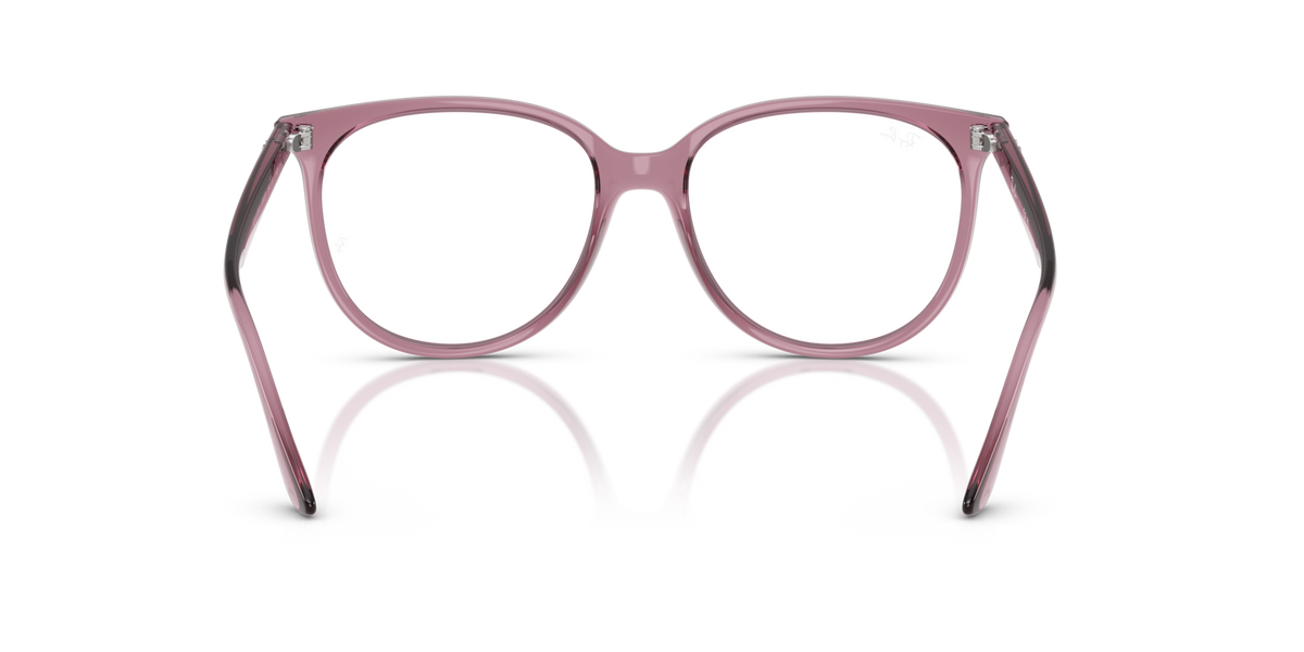 Ray-Ban oval eyeglass frames in light purple, front view