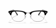 Black Clubmaster prescription eyeglass frames with round lenses