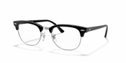 Ray-Ban Clubmaster prescription frames, black angled side view and arms