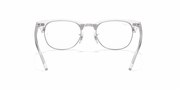 Clear Clubmaster prescription eyeglass frames, front view with round lenses