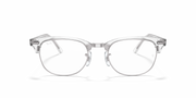 Transparent Clubmaster prescription eyeglass frames with round lenses