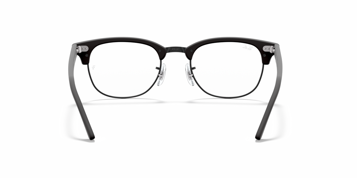 Ray-Ban Clubmaster prescription frames, black front view with tapered temples