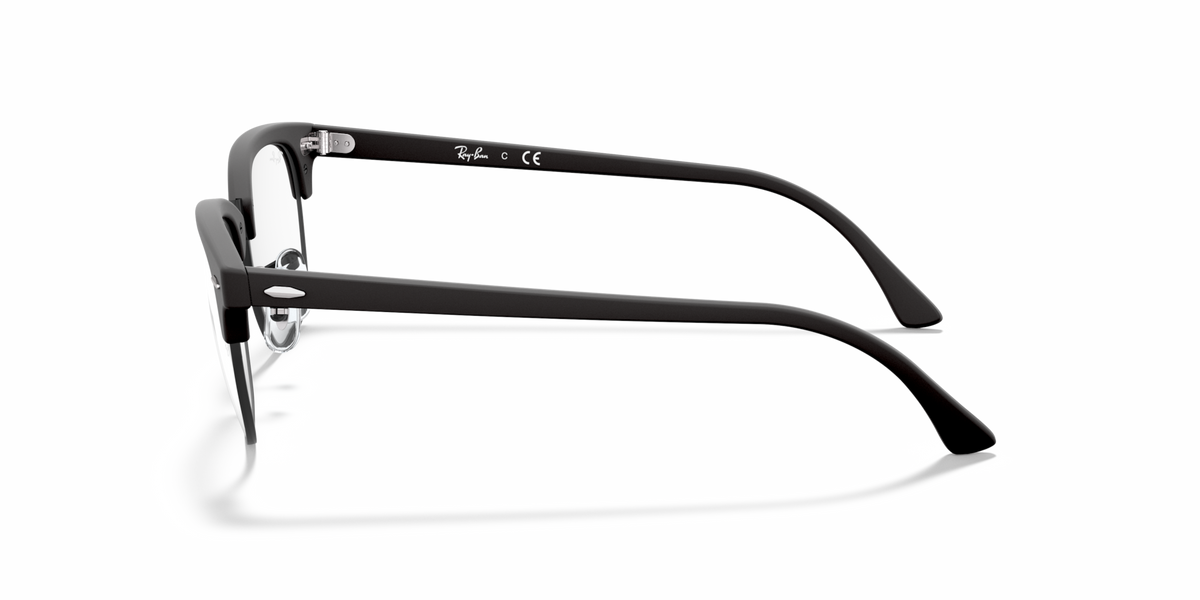 Ray-Ban Clubmaster prescription frames, black side profile with hinge
