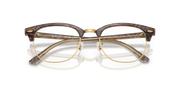 Ray-Ban Clubmaster prescription frames, brown havana with gold accents