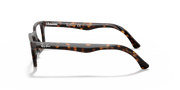Dark Havana prescription eyewear frames, side profile with thick acetate temples