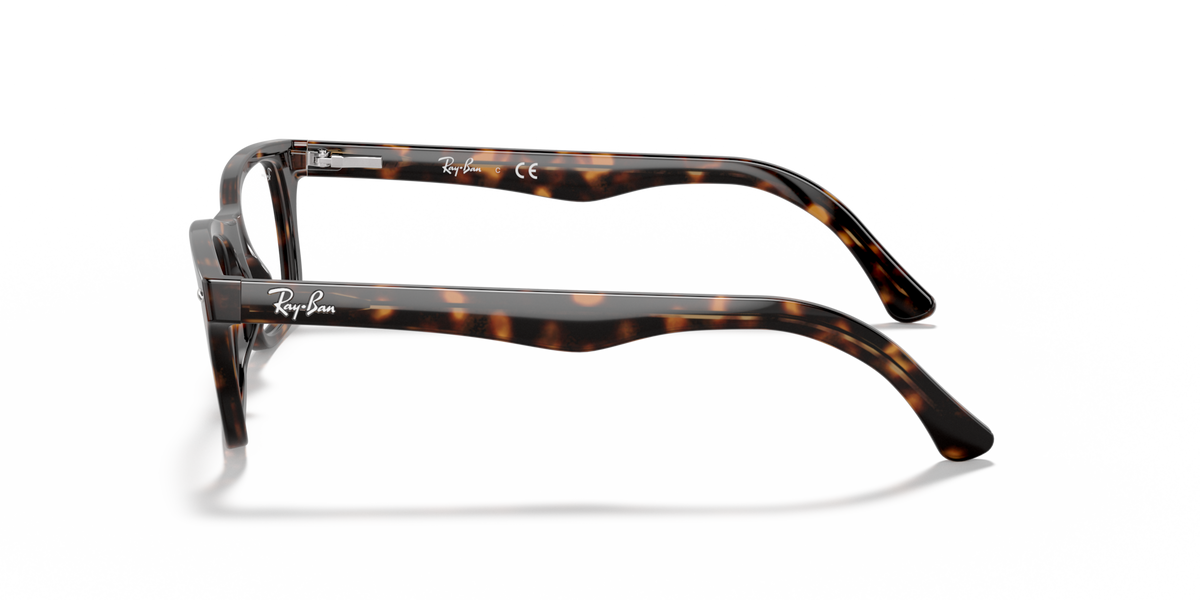 Dark Havana prescription eyewear frames, side profile with thick acetate temples