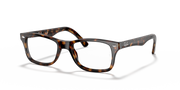 Dark Havana square prescription eyewear frames, thick acetate, clear lenses