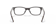 Ray-Ban prescription eyewear frames, light gray with rectangular shape and clear lenses