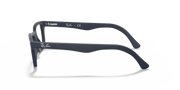 Ray-Ban prescription eyewear frames, dark navy with curved temples and blue accents
