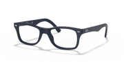 Ray-Ban prescription eyewear frames, dark navy with clear lenses and matching temples