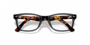 Ray-Ban prescription eyewear frames, black with red-brown tortoise front