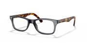 Ray-Ban prescription eyewear frames, dark frame with brown tortoise temples