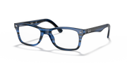 Ray-Ban prescription eyewear frames, blue frame with clear blue temple details