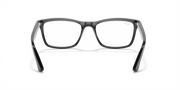 Prescription eyewear frames, light gray rectangular full-rim with dark temple accents.