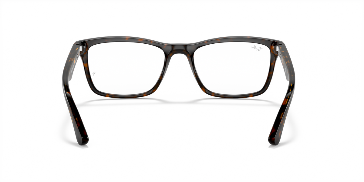 Prescription eyewear frames, gray horn gradient full-rim with orange fleck detailing on temples.